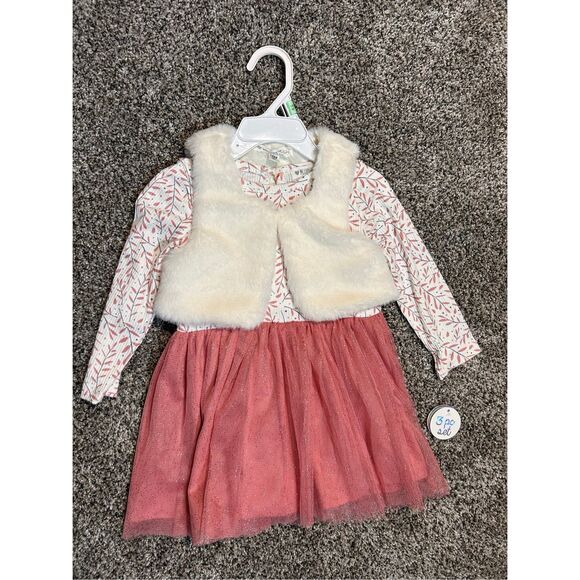 Nannette baby 3pc pink outfit size 18 months C11-15 - Picture 1 of 4